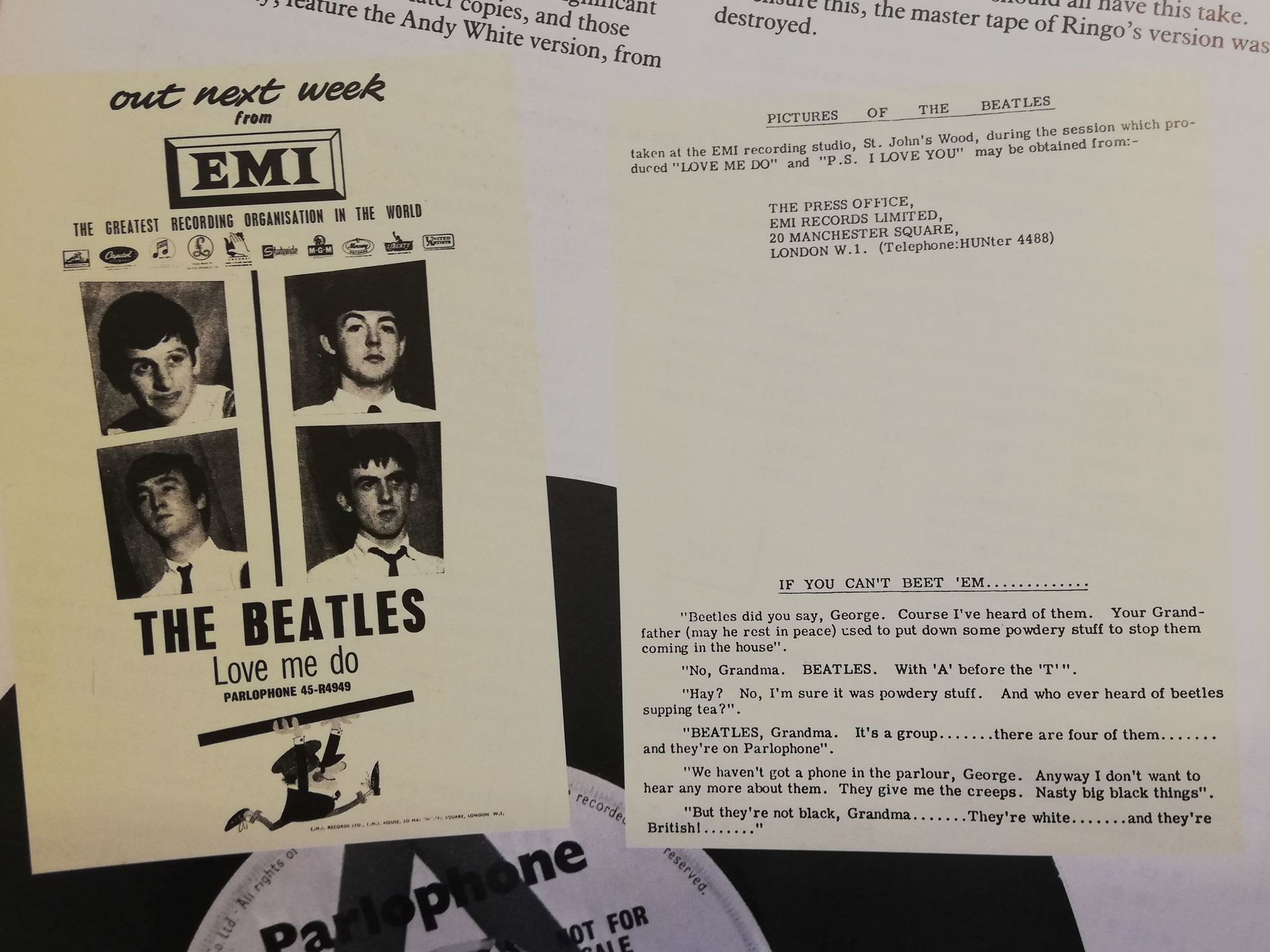 The Beatles「Love Me Do」シングル発売60周年記念：当時の宣伝用資料